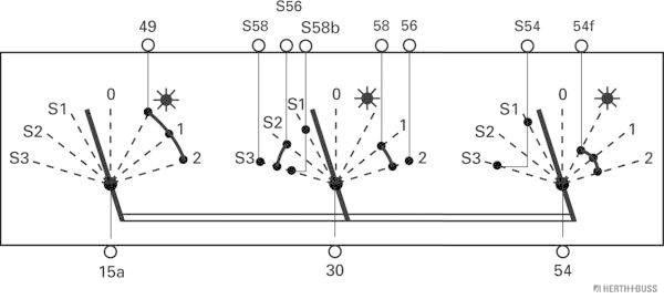 Herth+Buss Elparts Schakelaar, hoofdlicht 70525032