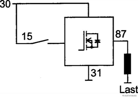 Herth+Buss Elparts Relais, arbeidsstroom 75614201