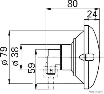 Herth+Buss Elparts Mistachterlamp 81695056