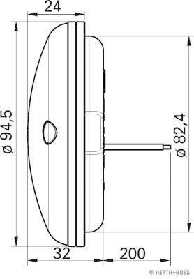Herth+Buss Elparts Mistachterlamp 81695111