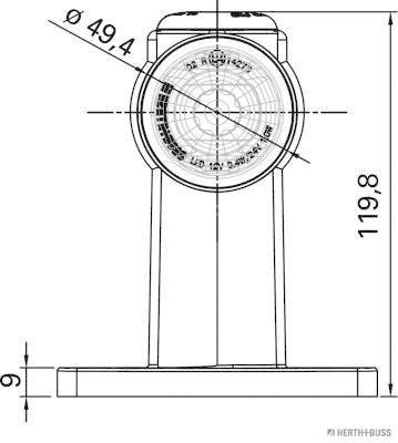 Herth+Buss Elparts Markeringslicht 82710394