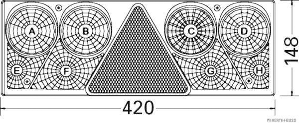 Herth+Buss Elparts Achterlicht 83830047