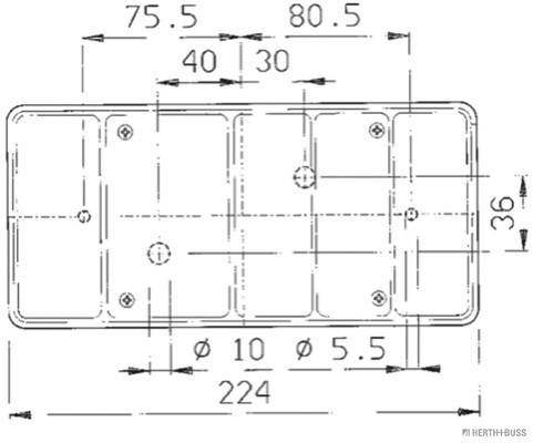 Herth+Buss Elparts Achterlicht 83830098