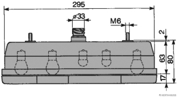 Herth+Buss Elparts Achterlicht 83830503
