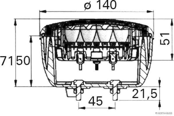 Herth+Buss Elparts Achterlicht 83840182