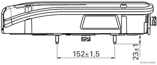 Herth+Buss Elparts Achterlicht 83840701