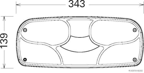 Herth+Buss Elparts Achterlicht 83840829