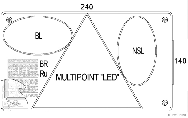 Herth+Buss Elparts Achterlicht 83840845