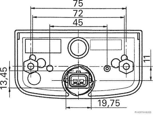 Herth+Buss Elparts Kentekenverlichting 84750048
