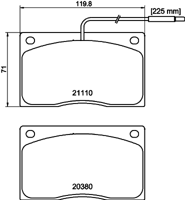 Remblokset Mintex MGB443