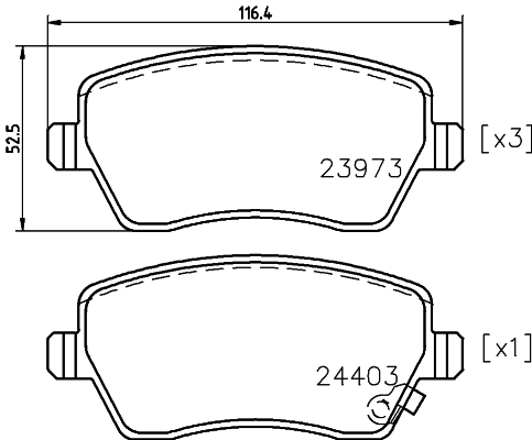 Remblokset Mintex MDB2796