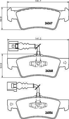 Remblokset Mintex MDB2822