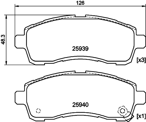 Remblokset Mintex MDB3432