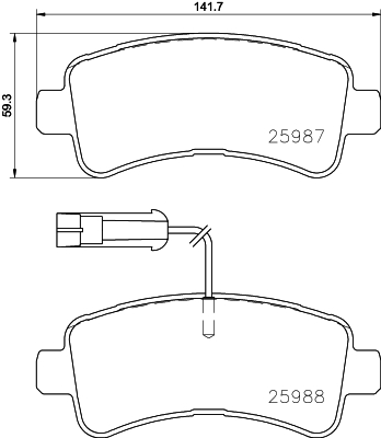 Remblokset Mintex MDB3887