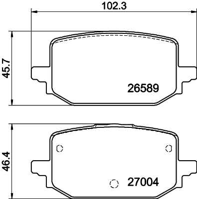 Remblokkenset, schijfrem Mintex MDB4428