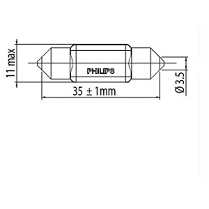 Philips Gloeilamp, motorruimteverlichting 11854CU60X1