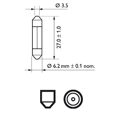 Philips Gloeilamp, interieurverlichting 12818CP