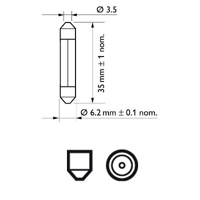 Philips Gloeilamp, kofferruimteverlichting 12848CP