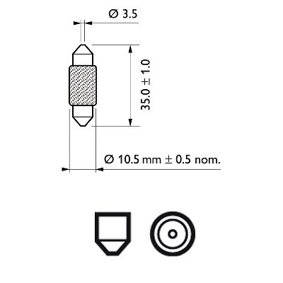 Philips Gloeilamp, kofferruimteverlichting 12854CP