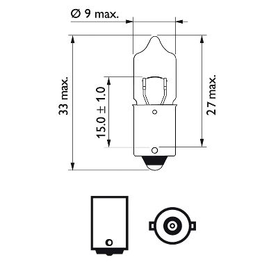 Philips Gloeilamp, interieurverlichting 12023CP