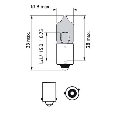 Philips Gloeilamp, parkeer- / begrenzingslicht 12036WVUB2