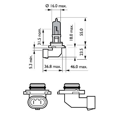 Philips Gloeilamp, verstraler 9005WVUB1