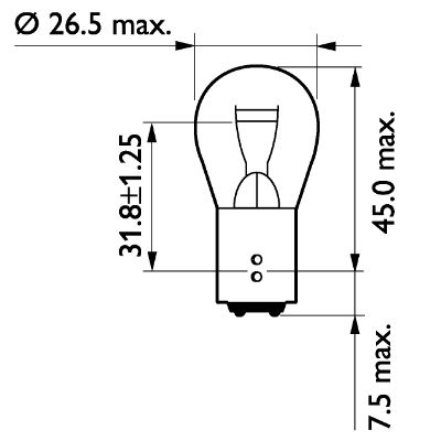 Philips Gloeilamp, parkeer- / begrenzingslicht 13499B2