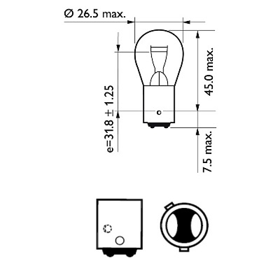 Philips Gloeilamp, mistlamp 12495CP