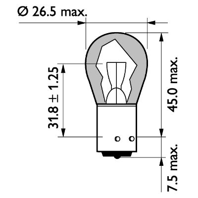 Philips Gloeilamp, knipper-/breedtelicht 13496MLCP