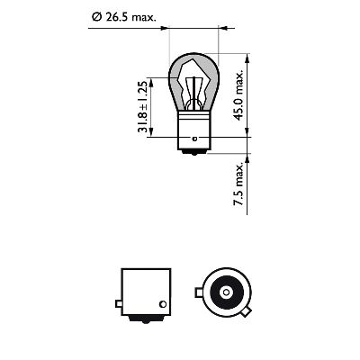 Philips Gloeilamp, knipper-/breedtelicht 12496LLECOCP