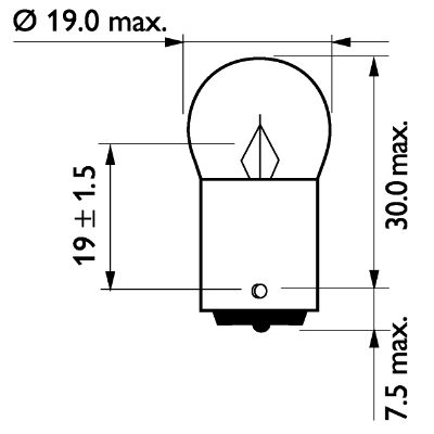 Philips Gloeilamp, parkeer- / begrenzingslicht 13821MLCP