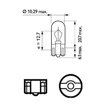 Philips Gloeilamp, parkeer- / begrenzingslicht 12256B2