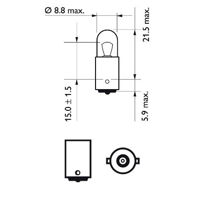 Philips Gloeilamp, motorruimteverlichting 12929B2