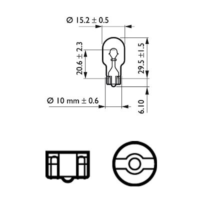 Philips Gloeilamp, parkeer- / begrenzingslicht 12067B2