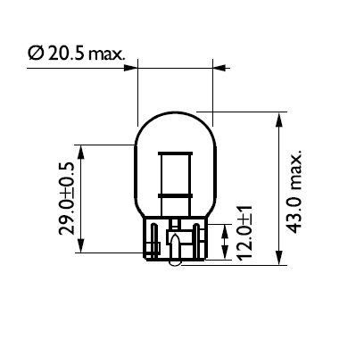 Philips Gloeilamp, knipper-/breedtelicht 12071B2