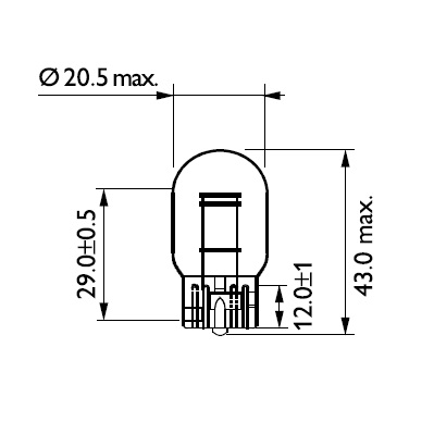 Philips Gloeilamp, parkeer- / begrenzingslicht 12066B2