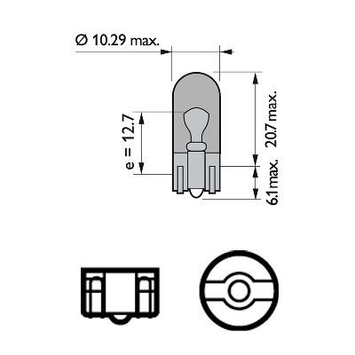 Philips Gloeilamp, knipper-/breedtelicht 12396NACP