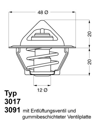 Wahler Thermostaat 3017.83