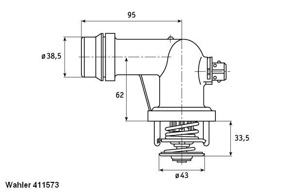 Wahler Thermostaat 411573.105D