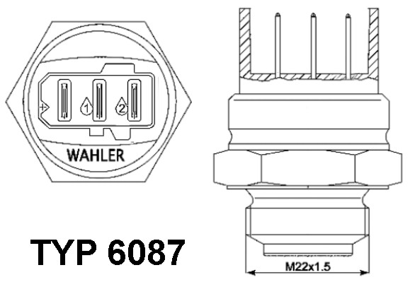 Wahler Temperatuurschakelaar 6087.87D