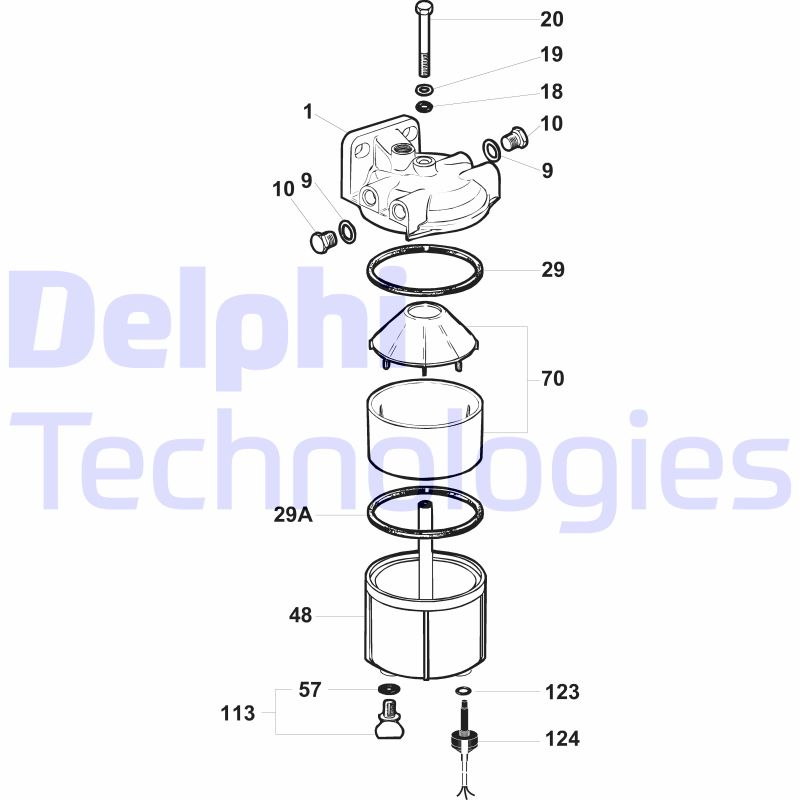 Brandstoffilter Delphi Diesel 5836B250