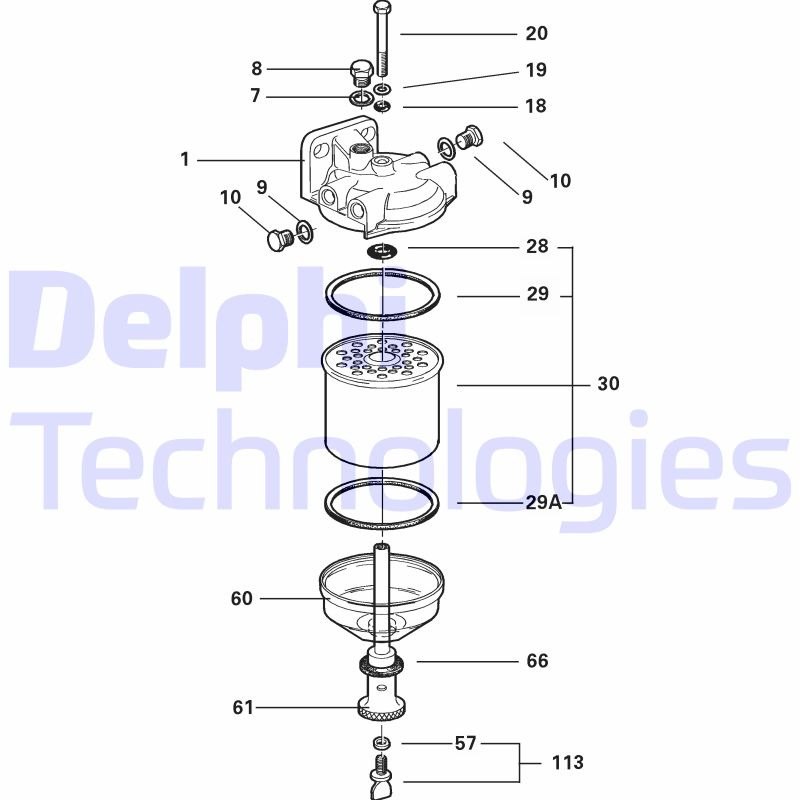 Brandstoffilter Delphi Diesel 5836B325