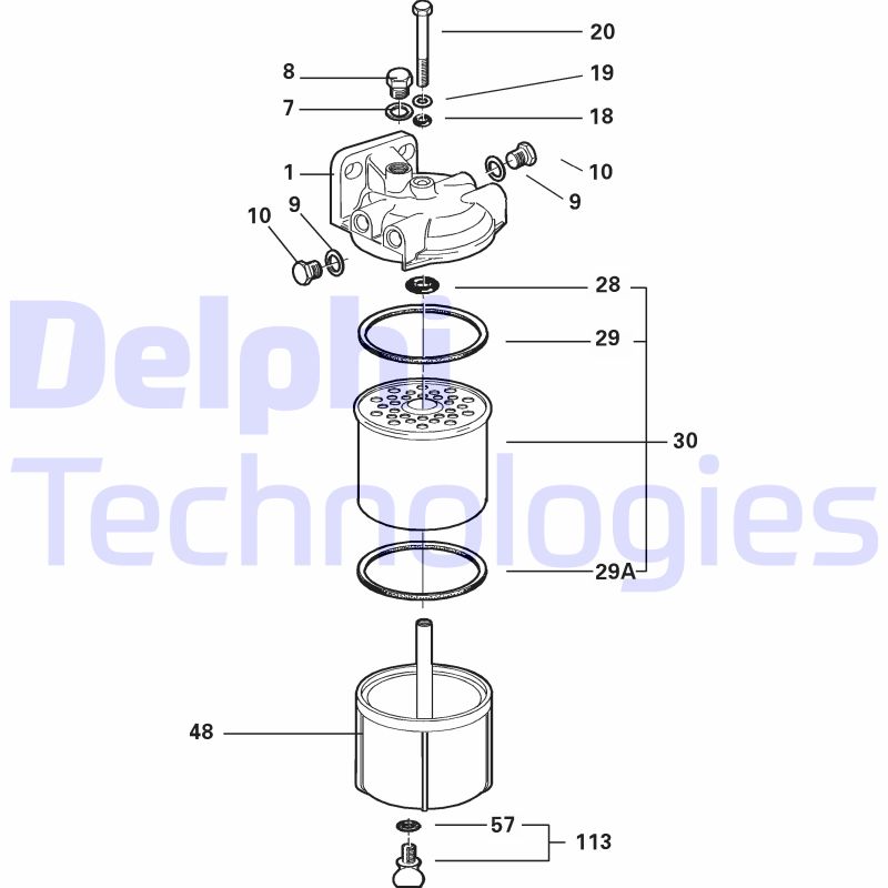 Brandstoffilter Delphi Diesel 5836B820