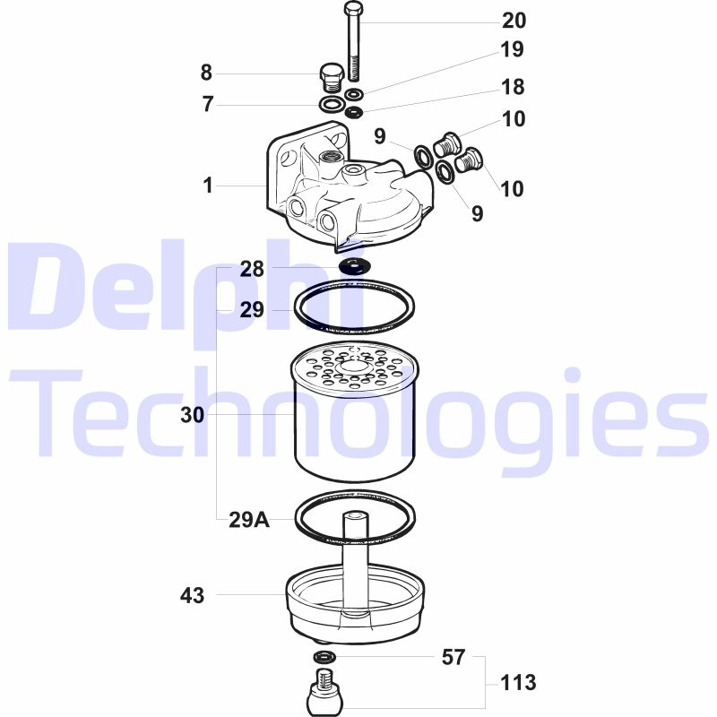 Brandstoffilter Delphi Diesel 5838B050