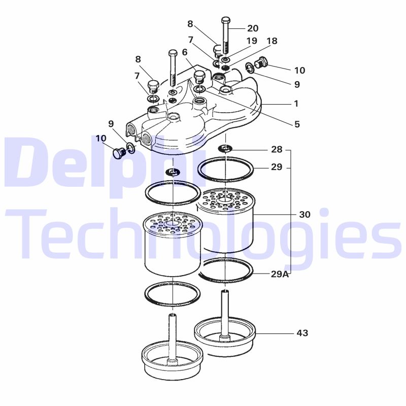 Brandstoffilter Delphi Diesel 5845B215