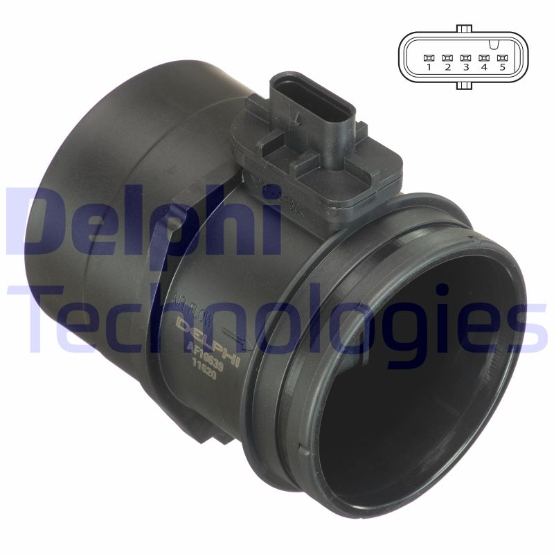 Luchtmassameter Delphi Diesel AF10639-12B1