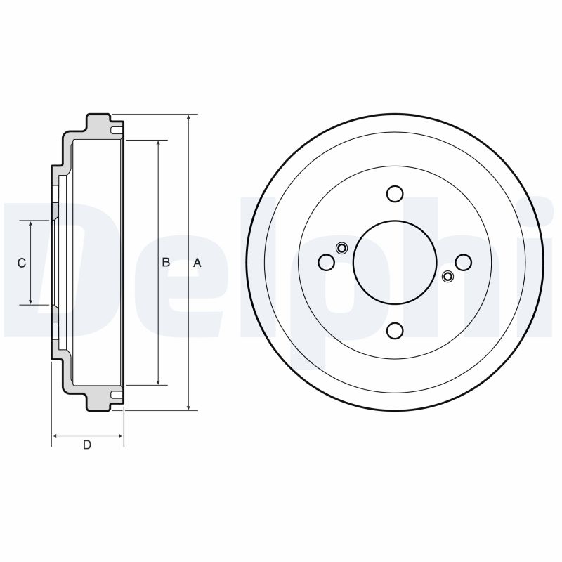 Delphi Diesel Remtrommel BF651