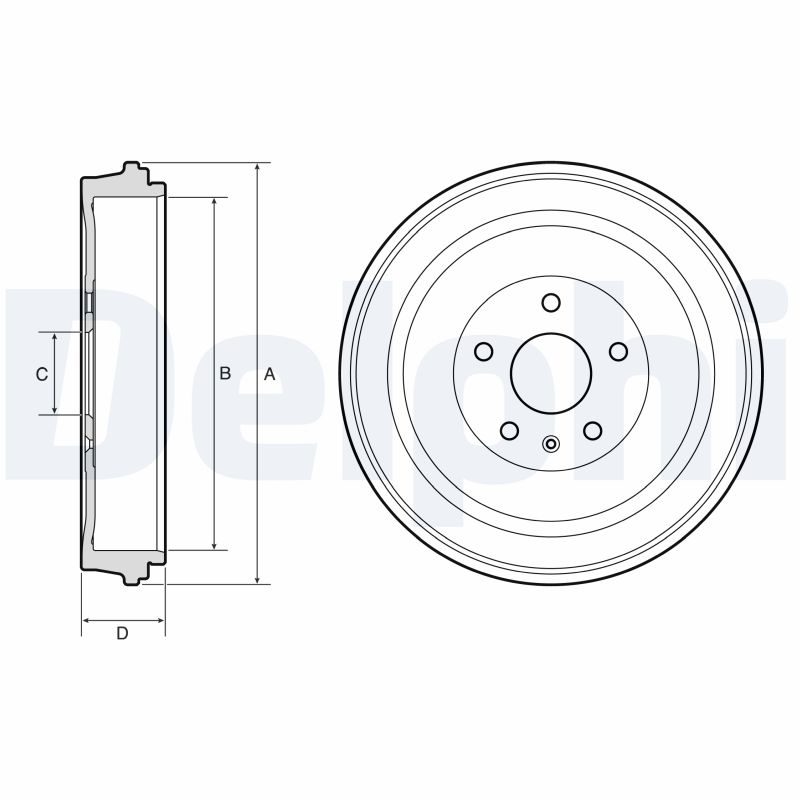 Delphi Diesel Remtrommel BF653