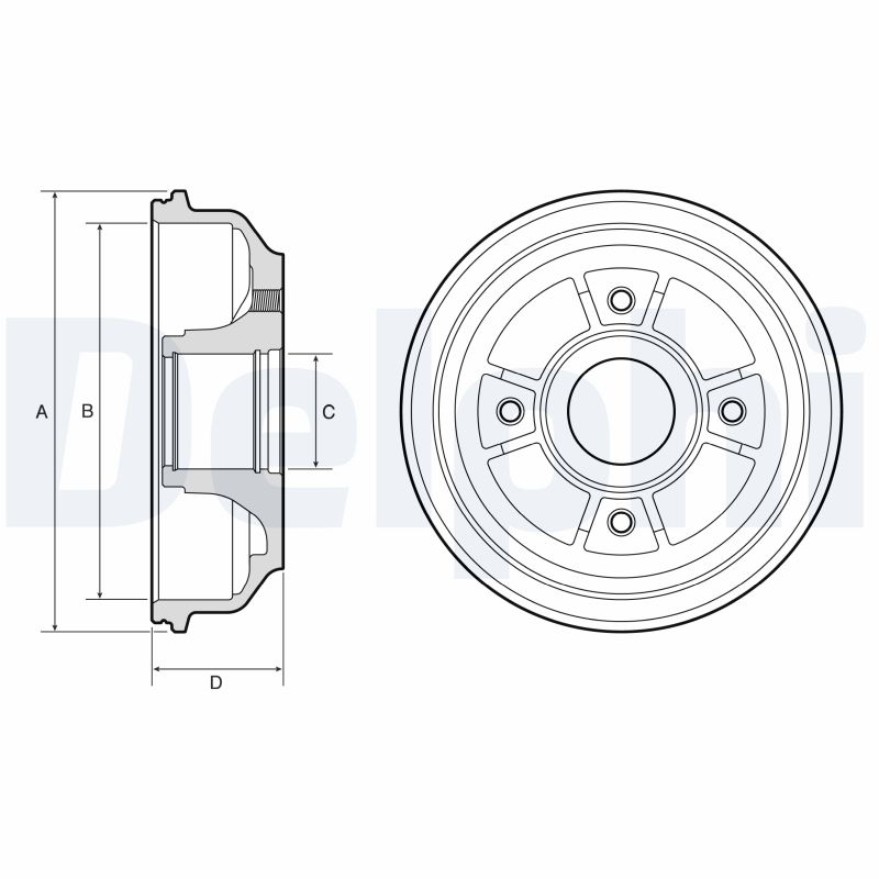 Delphi Diesel Remtrommel BF659