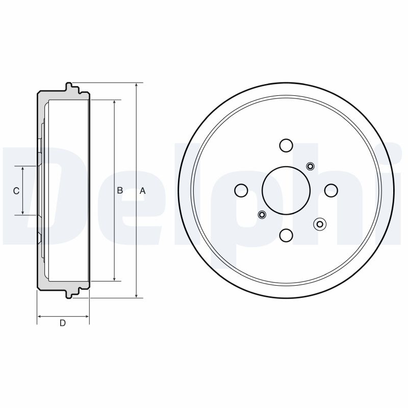 Delphi Diesel Remtrommel BF671
